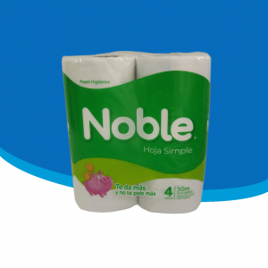 Papel Higiénico Noble Blanco Simple Hoja 30 mts