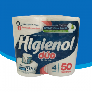 Higienol Duo Aloe - 50 Blanco - Virgen Doble Hoja