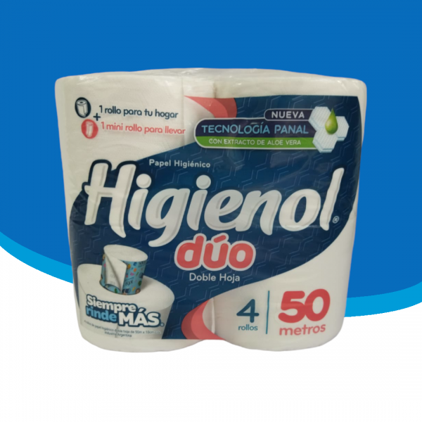 Higienol Duo Aloe - 50 Blanco - Virgen Doble Hoja